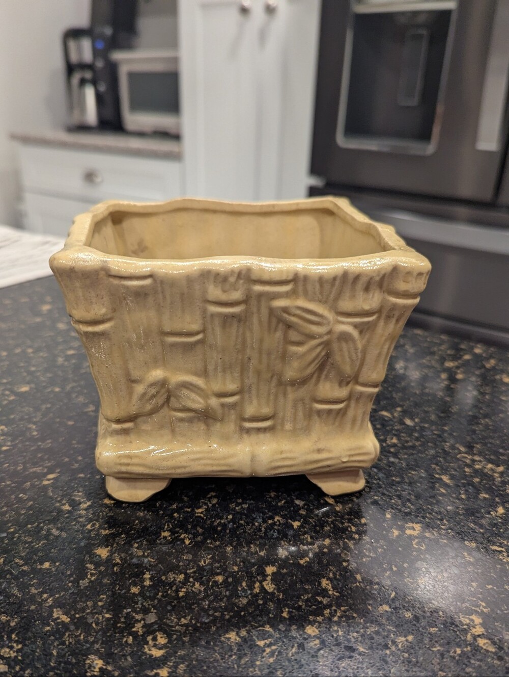 MCM Ungemach Upco Ceramic Bamboo-Texture Planter